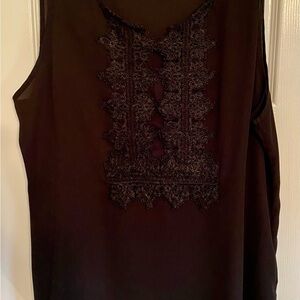 Elegant Black Lace Women's Top